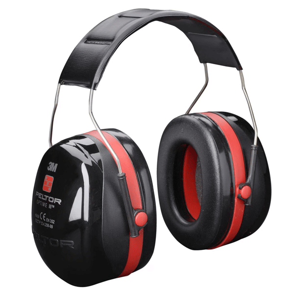 Casque antibruit professionnel 3M Peltor Optime III - SNR 34 dB pour milieux très bruyants