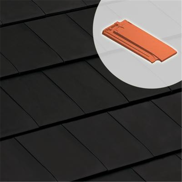 Demi-tuile en terre cuite - Signy - Anthracite mat