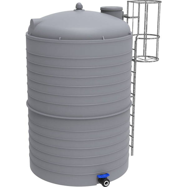 VERTICUVE PE 15 000 L grise 3" - (Echelle non incluse)