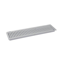 Grille PVC pour caniveaux de piscine - Connecto A15 Gris clair - largeur int. 100 mm - longueur 0.5 m