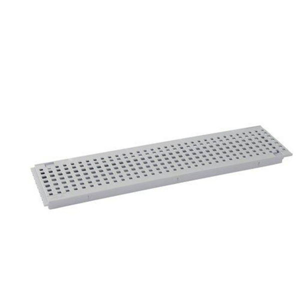 Grille PVC pour caniveaux de piscine - Connecto A15 Gris clair - largeur int. 100 mm - longueur 0.5 m