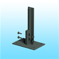 Platine pour poteau grillage rigide Titan - Gris 7016 - 4 pièces