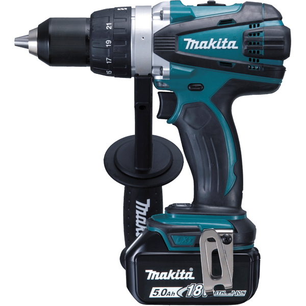 Perceuse visseuse Makita DDF458RTJ  18 V avec 2 batteries Li-Ion 5 Ah Ø 13 mm