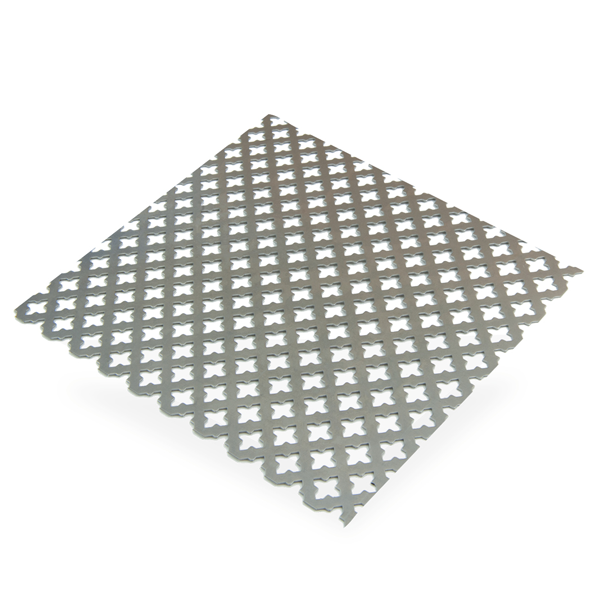 Plaque en acier brut perforée croix - 500 x 250 mm - épaisseur 1 mm CQFD 2015-3475