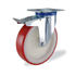 Roulette à platine pivotante avec frein - bandage polyuréthane - diamètre 125 mm - capacité 200 kg