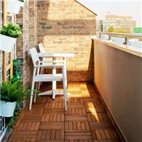 Dalle caillebotis bois exotique Padouk - Lames lisses - 100,0 cm x 100,00 cm - ép. 38 mm