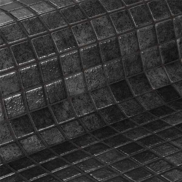 Mosaïque en émaux de verre grip Safe Noir - carreau de 2,5 x 2,5 cm - trame de 31,2 x 49,5 cm