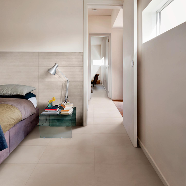 Carrelage sol intérieur effet béton - Replace - Beige - 45 CM x 45 CM - ép.8 MM