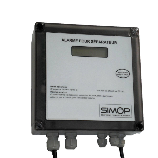 ALARME DE NIVEAU POUR SEP. DE GRAISSES - 3 SONDES POSSIBLES