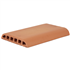Chaperon plat lisse en terre cuite Terreal CH01 avec quart de rond - Rose Languedoc - 40 x 28 x 5 cm
