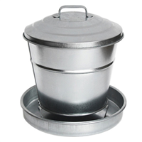 Trémie à graines en acier galvanisé de 6 Litres pour élevage