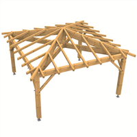 Abri de jardin Gavarnie avec toit à 4 pentes - sapin traité Classe 2 - en kit - 4 x 4 m