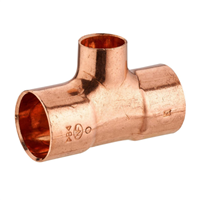 Raccord té femelle réduit 90° pour tube en cuivre - Diamètre 16 x 12 x 16 mm - À souder - Cuivre