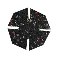 Gomme acoustique en pneu recyclé pour terrasse sur plots - Diam. 100 mm - ép. 3 mm - à l'unité