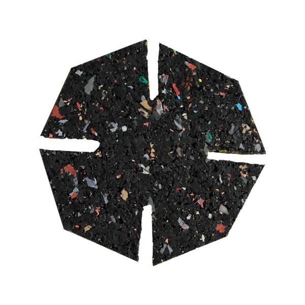 Gomme acoustique en pneu recyclé pour terrasse sur plots - Diam. 100 mm - ép. 3 mm - à l'unité