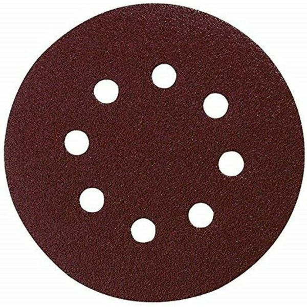 Disque velcro 8 trous diamètre 125 mm Grain 80 Lot de 10