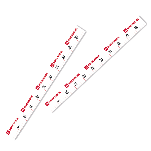 Pige graduée Jetrock pour isolation des combles perdus par soufflage - carton de 50 pièces