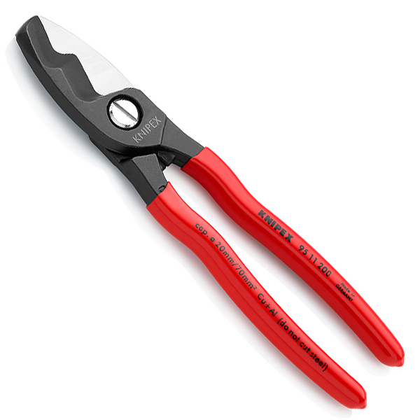 Pince coupe câble à double tranchant diamètre 20 mm maximum Knipex