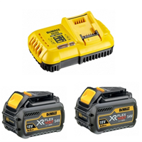 Pack de démarrage DeWalt Flexvolt 2 batteries 54V/18V 6.0Ah 1 chargeur rapide DCB118T2