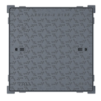 Regard de visite hydraulique en fonte B125 avec surface antidérapante et garde anti-odeur - ouverture libre 770,0 mm x 770,0 mm