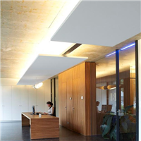 Îlot flottant acoustique Ecophon Solo Rectangle à suspendre - Blanc - 2400 MM x 1200 MM - ép. 40 MM - lot de 2