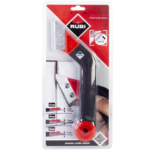 Grattoir manuel traditionnel pour grattage des joints de carrelage - 65907 Rubi - Livré avec 2 plaquettes