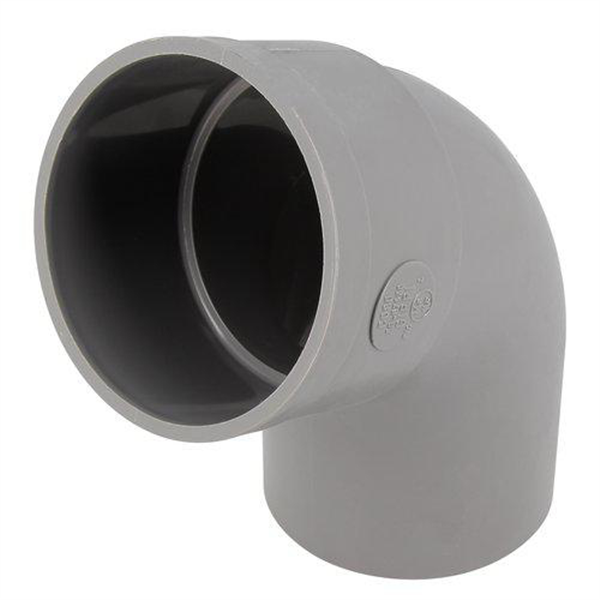 Coude PVC à coller Mâle - Femelle 67° Diamètre 80 mm coloris gris