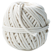 Cordeau en coton tressé blanc résistance 22 kg diamètre 2.5 mm longueur 34 m