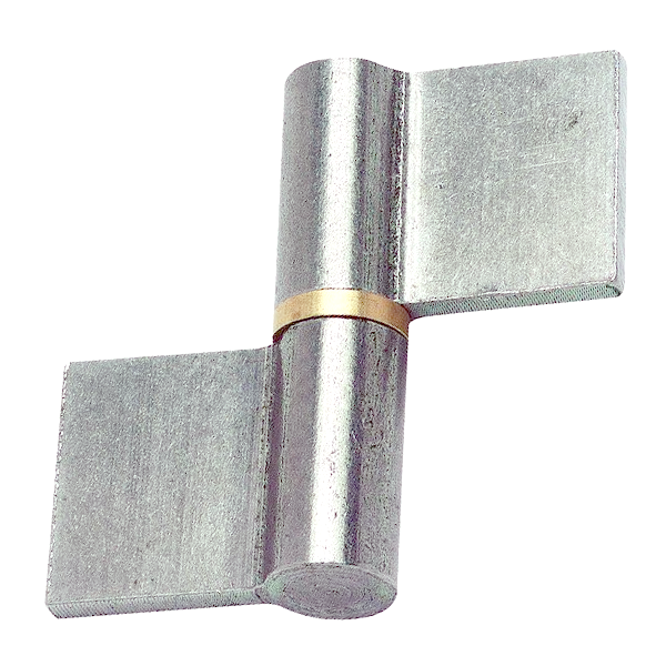 Paumelle de grille profilée Clémenson axe acier brut 120 mm x 64 mm