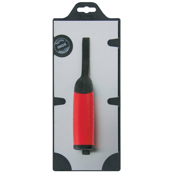 Platoir inox lisse Taliaplast monture polyamide renforcée de fibre de verre 28 x 12 cm