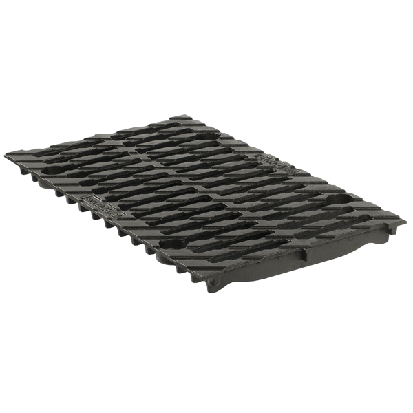Grille caniveau fonte double fentes 110/18 mm E 600 pour caniveau BIRCOsir DN 200 AS - Longueur 500 mm