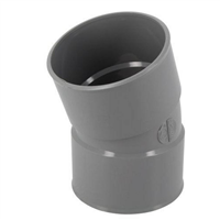 Raccord coude femelle-femelle Ø 100 mm - Coudé à 20° - Nicoll - PVC Gris