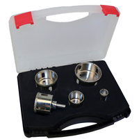 Couronne diamantée Diam Industries SG-2001 - raccord cylindrique - coffret de 5 - Ø 20, 35, 45, 55 et 68 mm