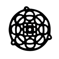 Grille d'aération en fonte noire - Autogyre - Pose en applique - Format rond diamètre Ø 130 mm