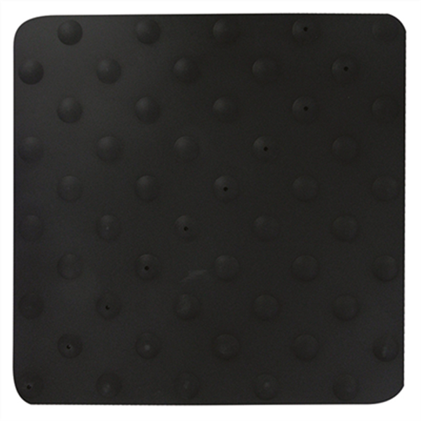 Dalle podotactile adhésive pour sol intérieur - Dinalert Dinac - 450 MM x 412 MM - Noir