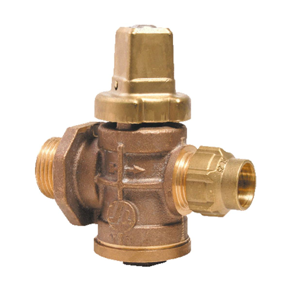 ROBINET PEC BRONZE COTE CONIQ_DN20_PETIT BOSSAGE_PE25_FIL26X34_FERMETURE GAUCHE