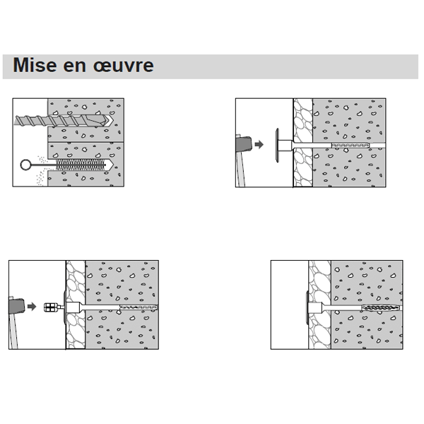 Cheville à frapper avec clou pour isolants souples et rigides - MAX ISO FM-ISOMAX - 8,0 MM/85 MM x 140,0 MM - Boîte de 200