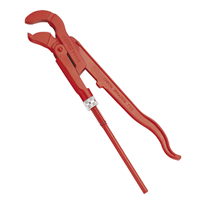 Clé serre-tube 1.1/2" Virax pour plomberie - 440 mm x 19 mm - Bras anti-pincement - Métal - Rouge