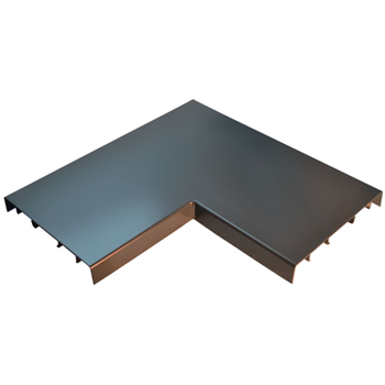 Angle à 90° pour couvertine plate de 27 cm Ôdemur en aluminium - gris anthracite - 50,0 CM x 50,0 CM