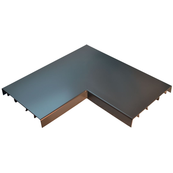 Angle à 90° pour couvertine plate de 27 cm Ôdemur en aluminium - gris anthracite - 50,0 CM x 50,0 CM