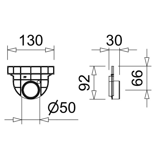 PLAQUE FRONT DESOPERCULABLE D50MM
