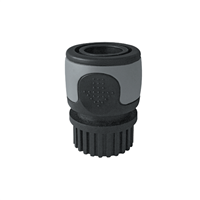 Raccord femelle 20x27mm et connexion automatique tuyau arrosage - Fitt - Plastique noir