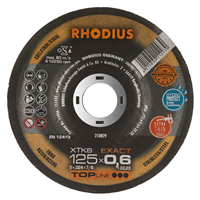 Disque à tronçonner pour acier et inox XTK6 EXACT Rhodius 125 x 0,6 x 22.23 mm