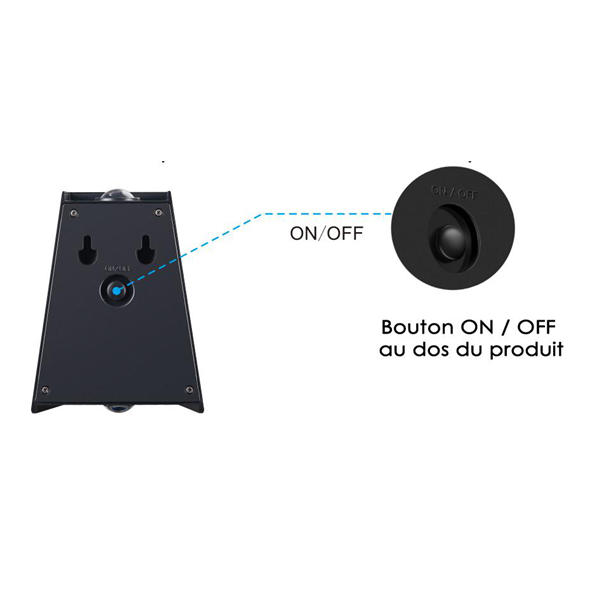 Applique solaire Architecturale : 1 faisceaux Up + 2 faisceaux Down - 3000°K