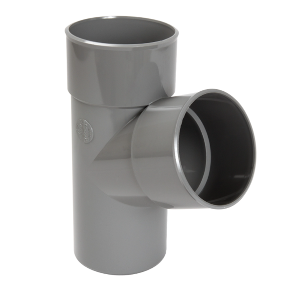 Culotte simple mâle/femelle Nicoll - Diamètre 80 mm - Degré angle 67°30 - Techtan - Gris