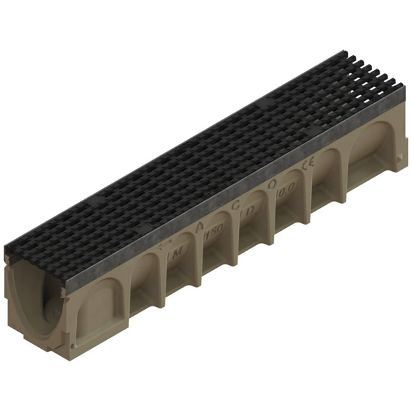 ACO MULTIDRAIN150 BP HT 210MM GRILLE CAILLEBOTIS FONTE C250