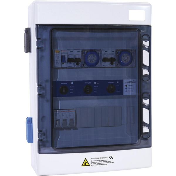 COFFRET PISCINE CONEKLY FILTRATION+BALAI+PROJECTEUR 300W-MONO 6,3/10A