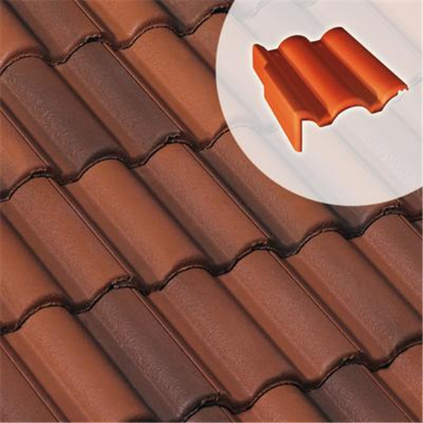 Tuile de rive gauche en béton avec rabat - Plein ciel - Badiane - 42 x 33.5 x 15.5 cm