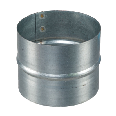 Manchon de raccordement droit pour réseau air chaud - Tôle galvanisée - Diamètre Ø 100 mm