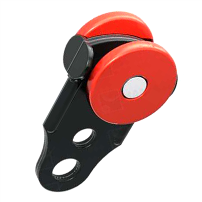 Chariot à 2 galets auto-orientables en nylon sur axe lisse en inox